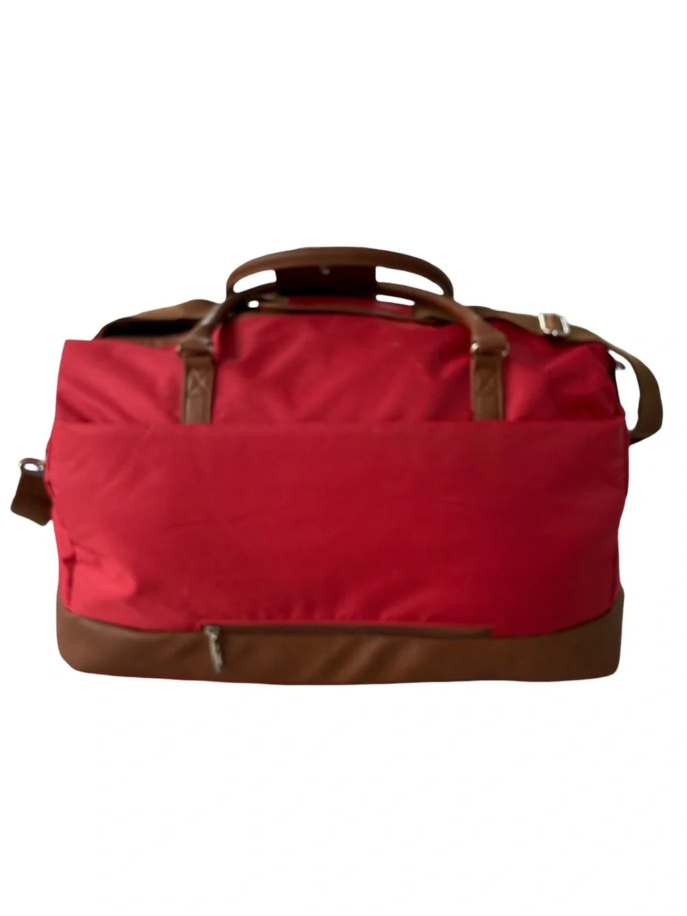 Red Weekend Duffel Bag with Brown Accents -Lucas Luggage for Hard Rock Casino
